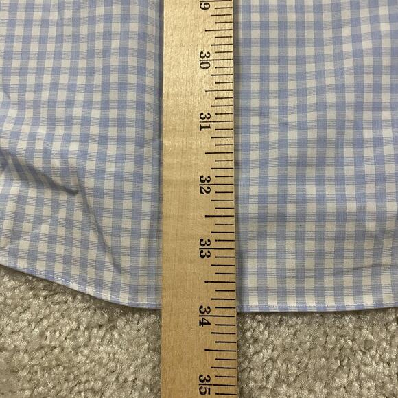 Brooks Brothers Shirt Mens 17.5 34 Madison Non Iron Gingham Check Dress Shirt - Picture 7 of 8